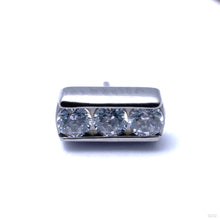 Load image into Gallery viewer, Channel-set Faceted Gem Threadless End (Various Colors)