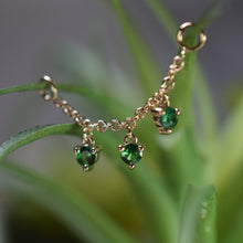 Load image into Gallery viewer, Chain with Dripping Round Colored Gemstones (Various Gems)