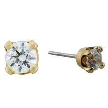Load image into Gallery viewer, 4 Prong Gem Threadless End (Various Colors)