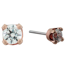 Load image into Gallery viewer, 4 Prong Gem Threadless End (Various Colors)