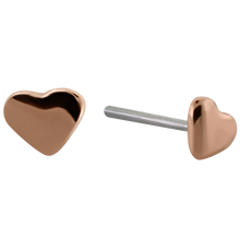 Load image into Gallery viewer, Plain Mini Heart Threadless End (Various Gems)
