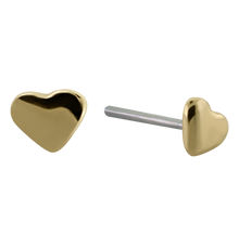 Load image into Gallery viewer, Plain Mini Heart Threadless End (Various Gems)
