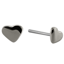 Load image into Gallery viewer, Plain Mini Heart Threadless End (Various Gems)