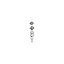 Load image into Gallery viewer, Activated Grey Diamond Threadless End