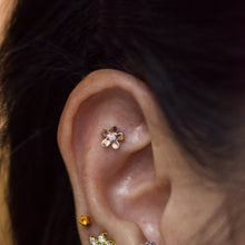 Load image into Gallery viewer, Gold Swarovski® Flower Threadless End