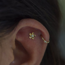 Load image into Gallery viewer, Gold Swarovski® Flower Threadless End