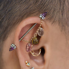 Load image into Gallery viewer, Cabochon Crown Bullet 14G/12G Threaded End