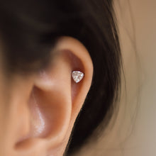 Load image into Gallery viewer, Trillion Cut Prong Set Gem Threadless End (Various Colors)