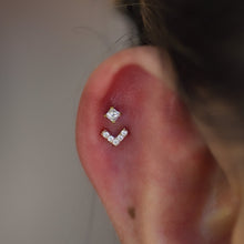 Load image into Gallery viewer, Chevron Swarovski® Threadless End