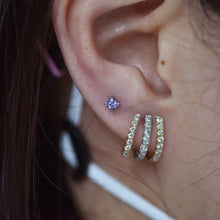 Load image into Gallery viewer, Princess Cut Prong Set Gem Threadless End