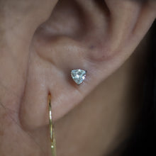 Load image into Gallery viewer, Trillion Cut Prong Set Gem Threadless End (Various Colors)