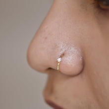 Load image into Gallery viewer, Round Prong 2mm Diamond Fixed Seam Ring (Navel/Rook Oriented)