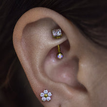 Load image into Gallery viewer, Princess Cut Prong Set Gem Threadless End