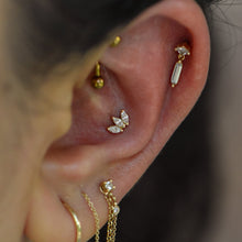 Load image into Gallery viewer, Triple Marquise Fan Threadless End (Various Colors)