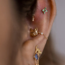 Load image into Gallery viewer, Cat Threadless End (Various Gemstone Eyes)