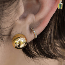 Load image into Gallery viewer, Diamond Pavé Huggie (Various Colors)