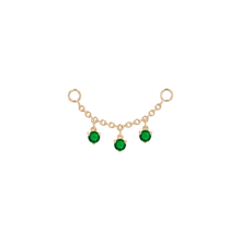 Load image into Gallery viewer, Chain with Dripping Round Colored Gemstones (Various Gems)