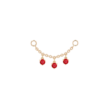 Load image into Gallery viewer, Chain with Dripping Round Colored Gemstones (Various Gems)