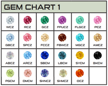 Load image into Gallery viewer, Channel-set Faceted Gem Threadless End (Various Colors)