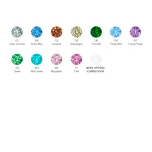 Load image into Gallery viewer, Trillion Cut Prong Set Gem Threadless End (Various Colors)