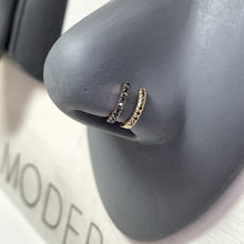 Load image into Gallery viewer, Diamond Pavé Huggie (Various Colors)