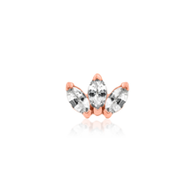 Load image into Gallery viewer, Triple Marquise Fan Threadless End (Various Colors)