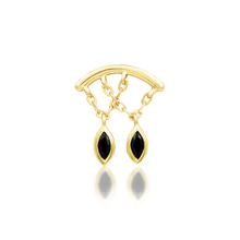 Load image into Gallery viewer, Delphine - Black CZ Threadless End