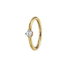 Load image into Gallery viewer, Round Prong 2mm Diamond Fixed Seam Ring (Navel/Rook Oriented)