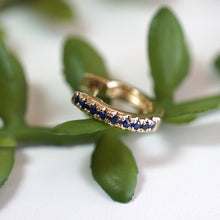 Load image into Gallery viewer, Faceted Gemstone Huggie