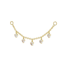 Load image into Gallery viewer, Chain with Dripping Moonstones (Various Lengths)