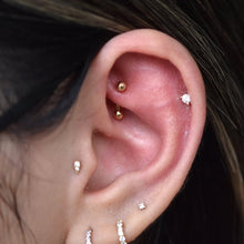 Load image into Gallery viewer, Solid Gold Threadless Curved Barbell