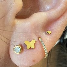 Load image into Gallery viewer, Plain Mini Heart Threadless End (Various Gems)