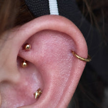 Load image into Gallery viewer, Solid Gold Threadless Curved Barbell