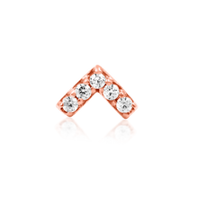 Load image into Gallery viewer, Chevron Swarovski® Threadless End