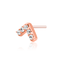 Load image into Gallery viewer, Chevron Swarovski® Threadless End