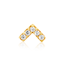 Load image into Gallery viewer, Chevron Swarovski® Threadless End