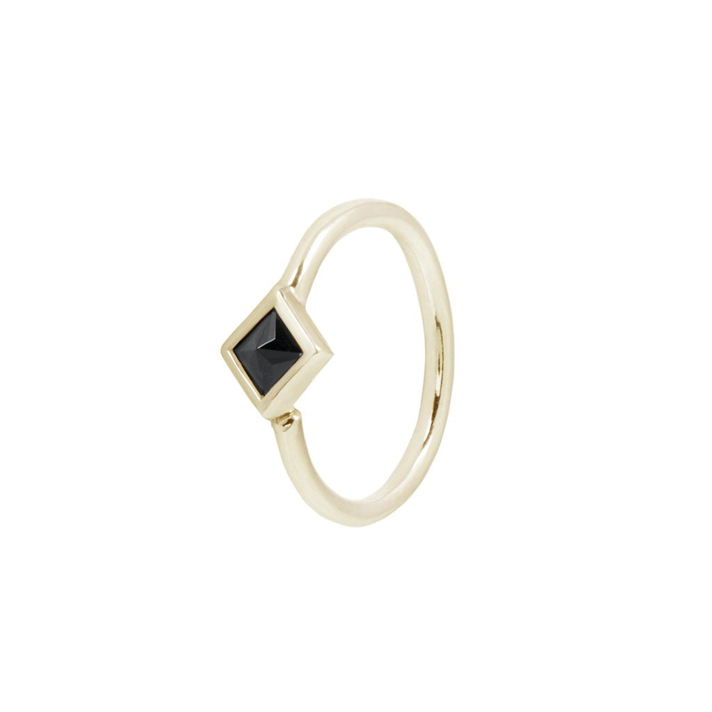 Mae Black Spinel Seamless Ring