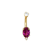 Load image into Gallery viewer, Oval with Single Accent Navel Curve