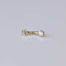 Load image into Gallery viewer, Round Prong 14G Threaded Curved Barbell