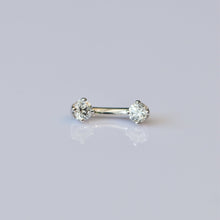 Load image into Gallery viewer, Round Prong 14G Threaded Curved Barbell