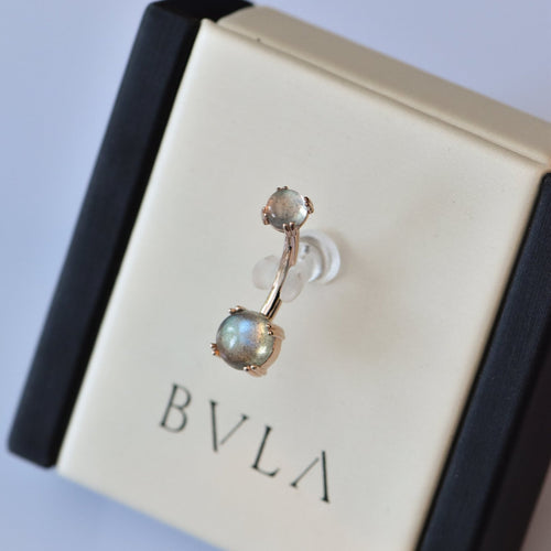 Cabochon Prong Navel Curve