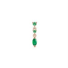 Load image into Gallery viewer, Cascade With Marquise Drop Threadless End - Colored Gemstone (Various Gems)