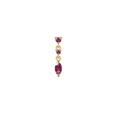 Load image into Gallery viewer, Cascade With Marquise Drop Threadless End - Colored Gemstone (Various Gems)