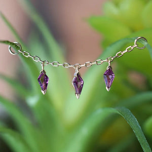 Chain with 3 Dripping Kite Gemstones