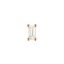 Load image into Gallery viewer, Diamond Baguette Solitaire Prong Threadless End