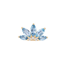 Load image into Gallery viewer, Valentina - London Blue Topaz + CZ Threadless End