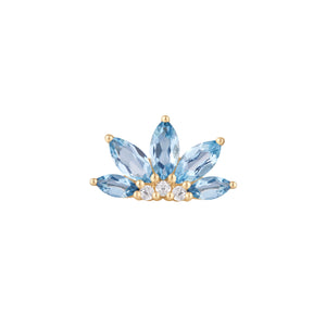 Valentina - London Blue Topaz + CZ Threadless End