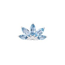 Load image into Gallery viewer, Valentina - London Blue Topaz + CZ Threadless End