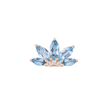 Load image into Gallery viewer, Valentina - London Blue Topaz + CZ Threadless End