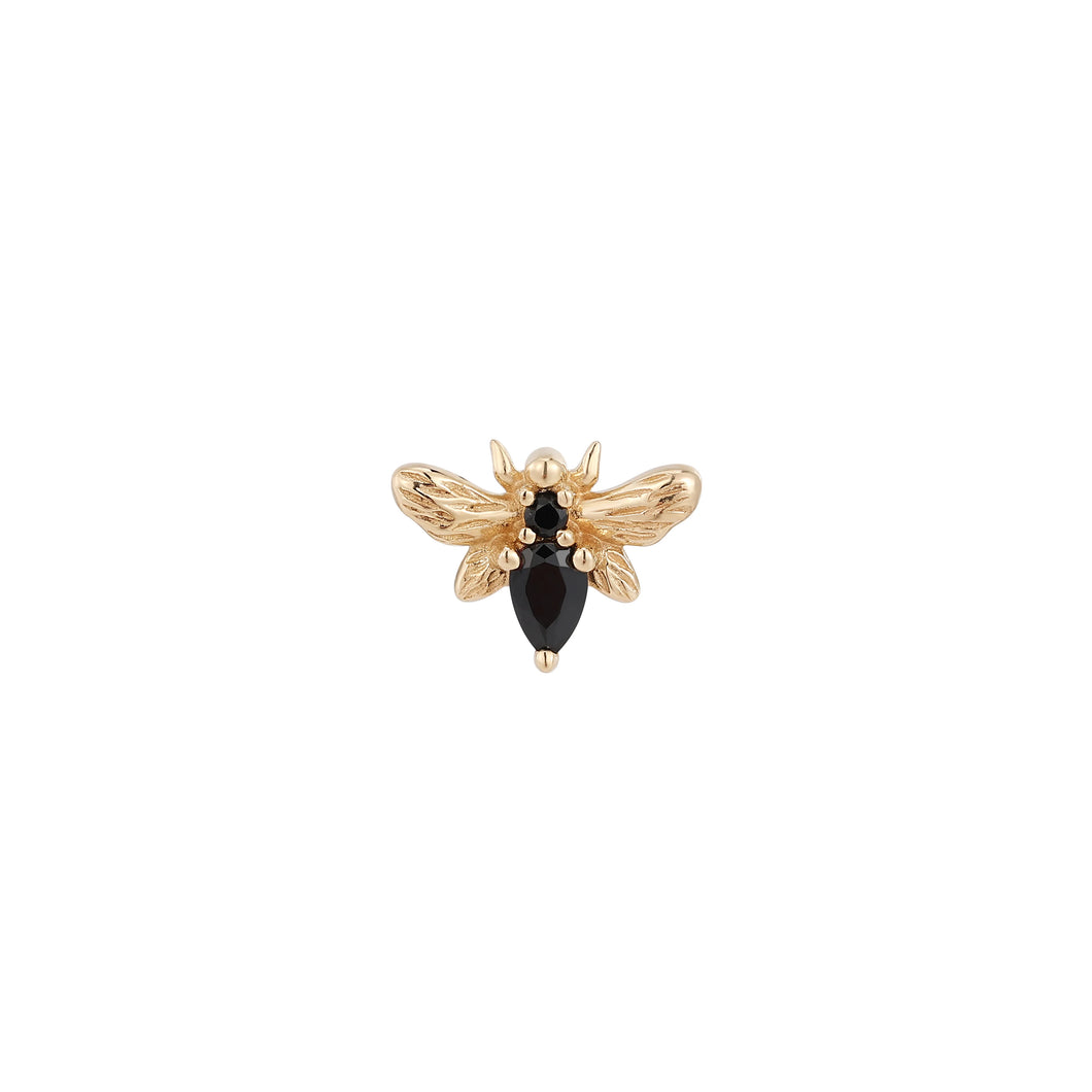 Bee Chic Black Spinel Threadless End